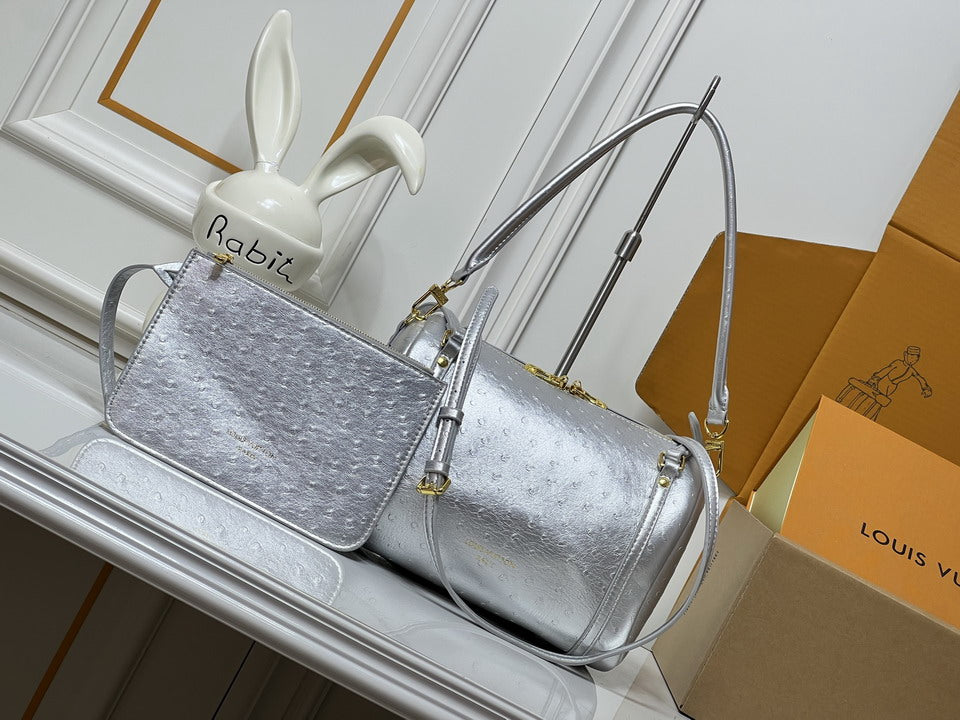 Louis Vuitton Silver Monogram Top Handle Bag