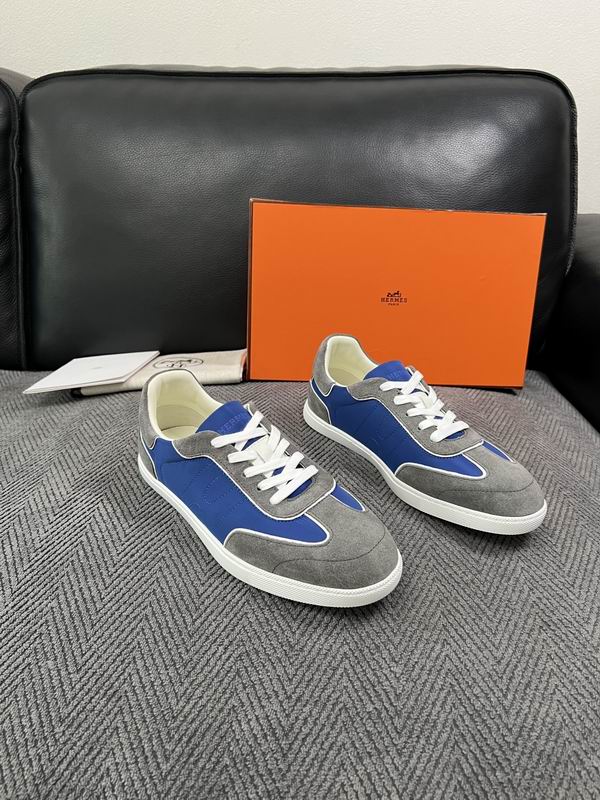 Hermès Blue & Grey Low-Top Sneakers