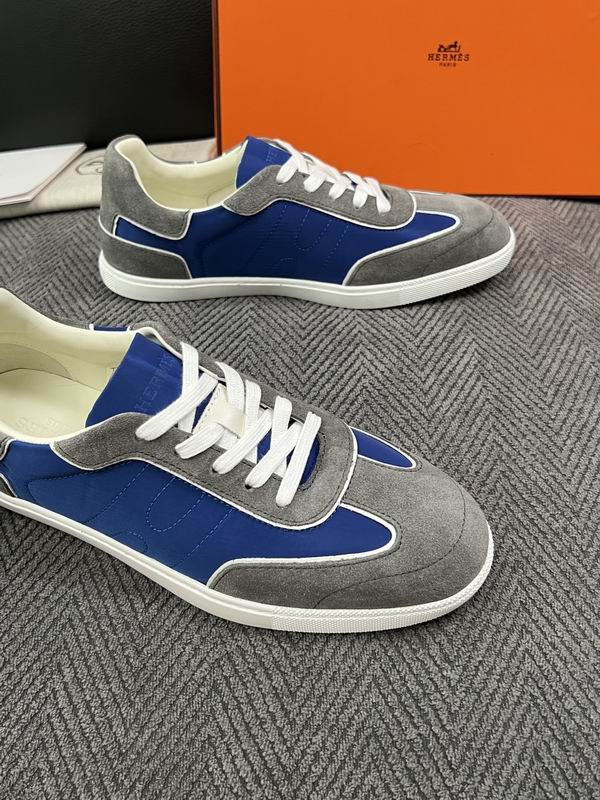 Hermès Grey Blue Low-Top Sneakers