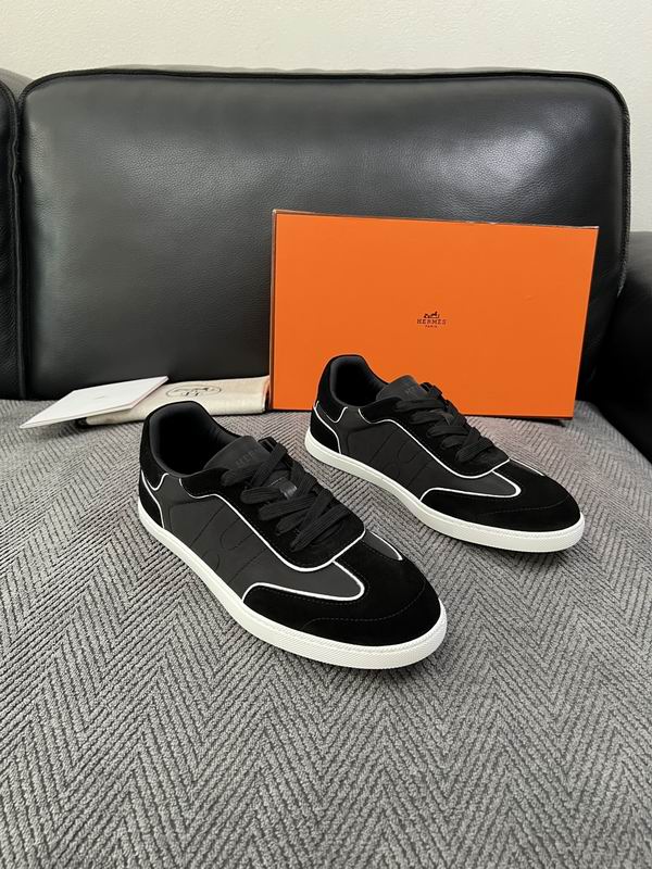Hermès Black White Low-Top Sneakers