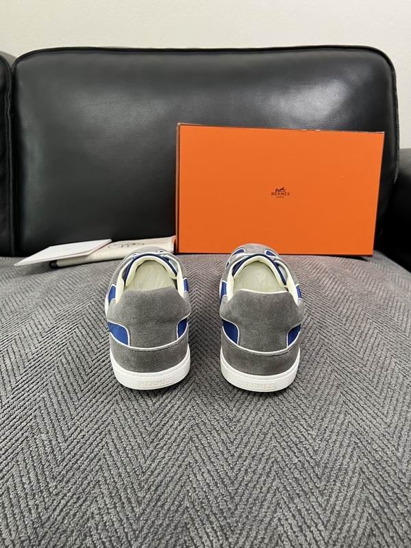 Hermès Grey Blue Low-Top Sneakers