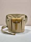 Prada Beige Structured Shoulder Bag