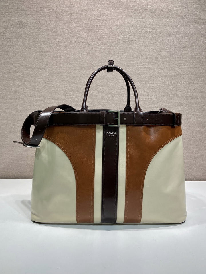 Prada Milano 1BG126 Colorblock Tote Bag